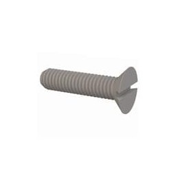 1 pcs : 50M060100H025 - Screws & Fasteners 90 Slotted CSK Screw, M6 X 1 Thread, 25mm Lg, Flat, Natural, Nylon