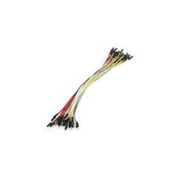 1 pcs : PRT-11026 - SparkFun Accessories Jumper Wires Standard 7in. M/M - 30 AWG (30 Pack)