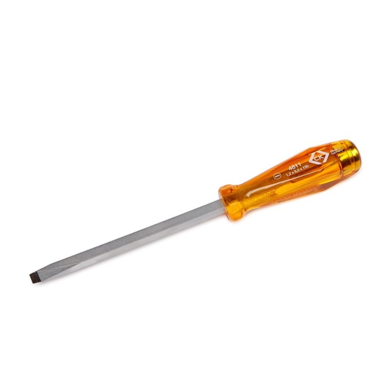 1 pcs - CK Slotted Screwdriver, 6 mm Tip, 100 mm Blade, 200 mm Overall
