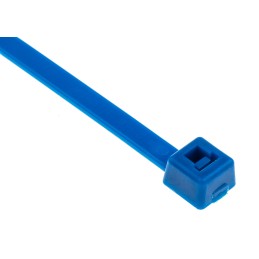 1 Pack of 100 - HellermannTyton Cable Tie, High Chemical Resistance, 201mm x 4.7 mm, Blue ETFE, Pk-100