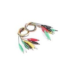 1 pcs : PRT-12978 - SparkFun Accessories Alligator Test Leads Multicolored 10 pac