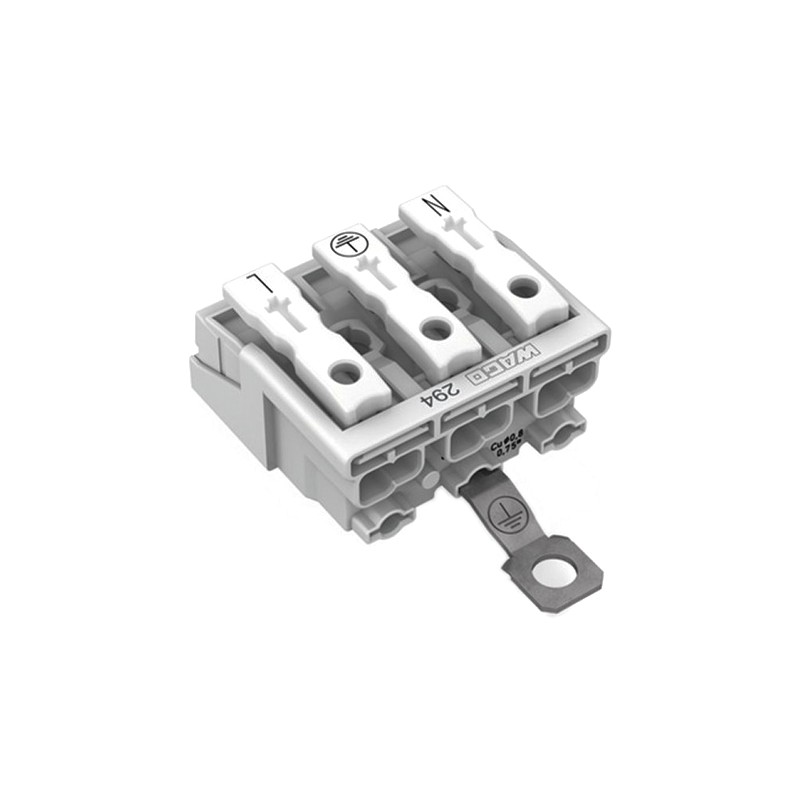 10 pcs - Wago 294 Series Power Supply Connector, 3-Pole, Female, 24A