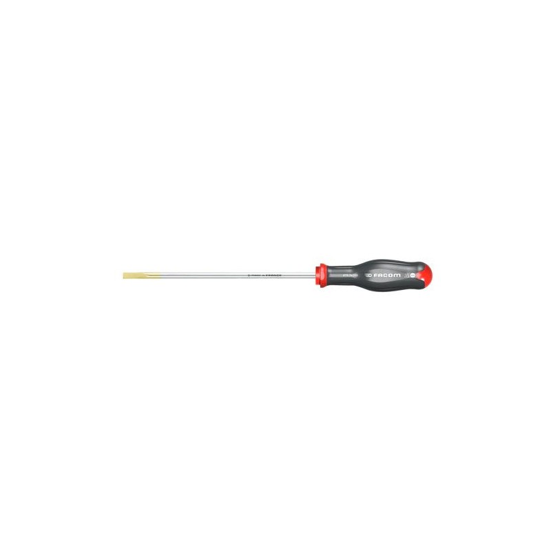 1 pcs - Facom Slotted Screwdriver, 5.5 mm Tip, 125 mm Blade, 234 mm Overall