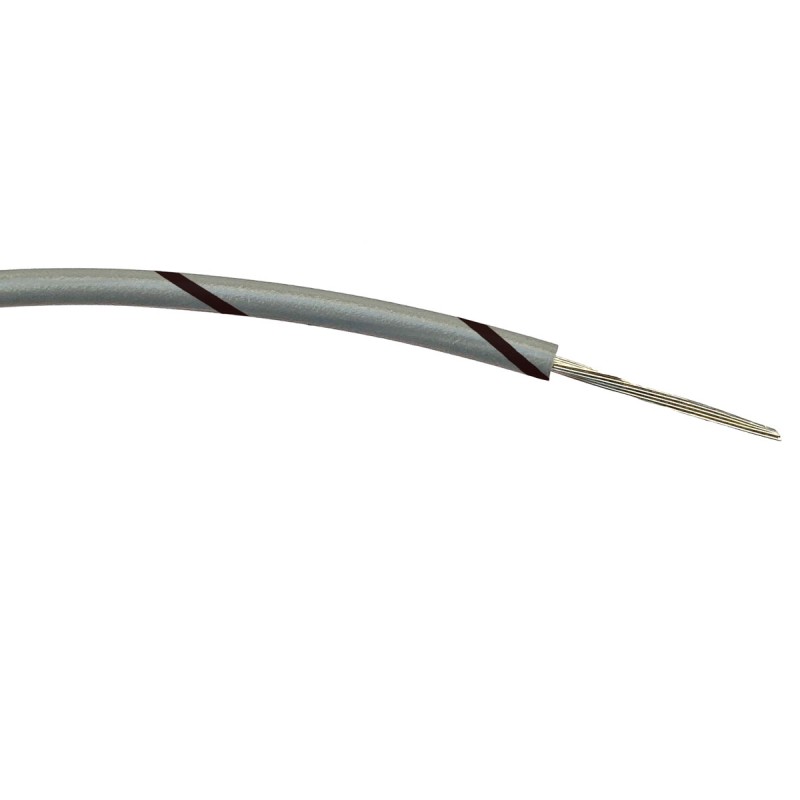 1 Reel of 100 M - RS PRO Black/Grey 0.22 mm² Hook Up Wire, 7/0.2 mm, 100m, PVC Insulation