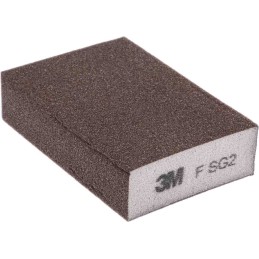 1 Box of 6 - 3M P400 Grit Very Fine Sanding Block, 100mm x 68mm