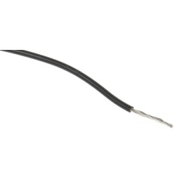 1 Reel of 100 M - RS PRO Black 0.13 mm² Hook Up Wire, 26 AWG, 7/0.16 mm, 100m, XLPE Insulation