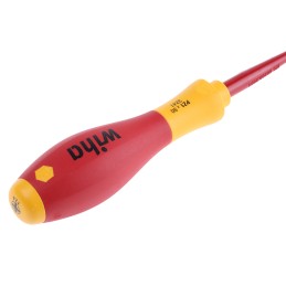 1 pcs - Wiha Pozidriv Insulated Screwdriver, PZ1 Tip, 80 mm Blade, VDE/1000V, 191 mm Overall