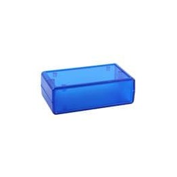 1 pcs : BOX1-P14-BT - Enclosures, Boxes & Cases Blue Transparent Plastic Box for Size 1 PCBs (up to 2), Removable end panels, Sm