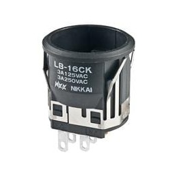 1 pcs : LB16CKW01 - Pushbutton Switches SPDT On-On ROUND