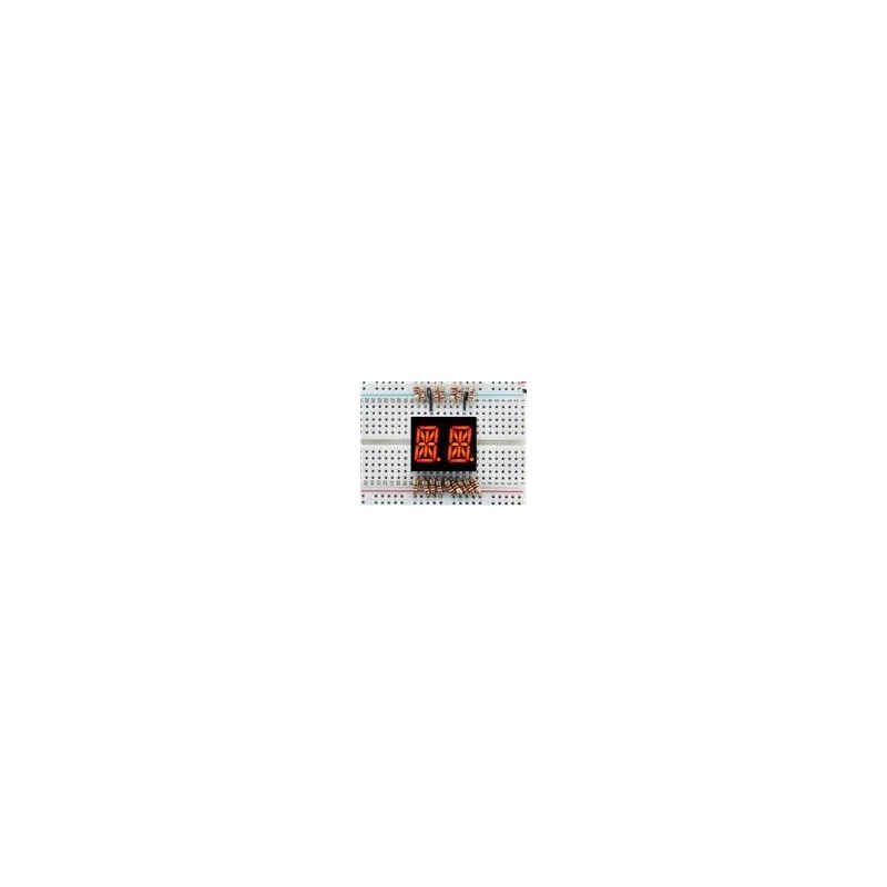 1 pcs : 1907 - Adafruit Accessories Dual Alphanumeric Display - Red 0.54 Digit Height - Pack of 2