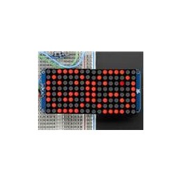 1 pcs : 2037 - Adafruit Accessories 16x8 1.2 LED Matrix + Backpack - Ultra Bright Round Red LEDs