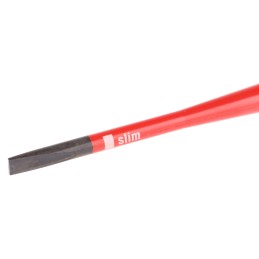 1 pcs - Wiha Slotted Insulated Screwdriver, 4 mm Tip, 100 mm Blade, VDE/1000V, 211 mm Overall