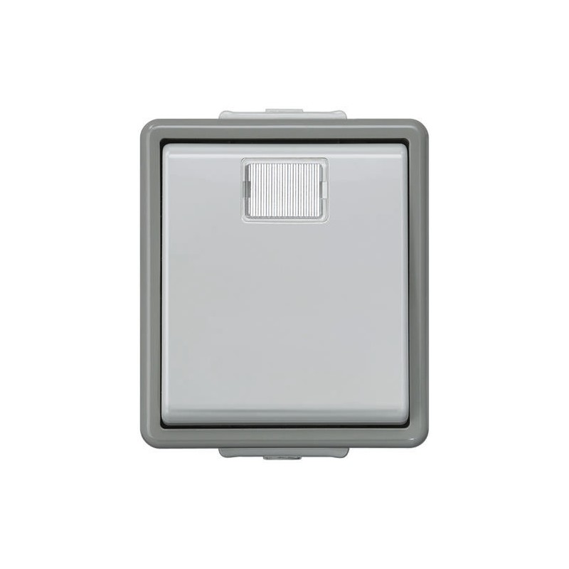 1 pcs - Siemens Grey Push Button Light Switch, 1 Way, 1 Gang, Delta