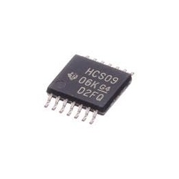 10 pcs : SN74HCS09PWR - Logic Gates 4-ch 2-input 2-V to 6-V AND gate with open-drain outputs and Schmitt-trigger inputs 14-TSSOP