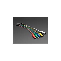 1 pcs : 3448 - Adafruit Accessories Small Alligator Clip to Male Jumper Wire Bundle - 6 Pieces