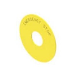 1 pcs : 45-50J.140S - Switch Fixings Estop label P YE BK EMERGENCY STOP