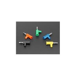 1 pcs : 3694 - Adafruit Accessories Solder-Free Stackable Banana Plugs 4mm - Pack of 5 Multi-Color
