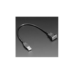 1 pcs : 4052 - Adafruit Accessories Snap-In Panel Mount Cable - USB C Socket to USB A Plug