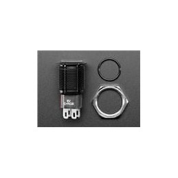 1 pcs : 4660 - Adafruit Accessories Rugged Metal Pushbutton with Black Finish - 16mm 6V RGB Latching - 16mm Black Latching