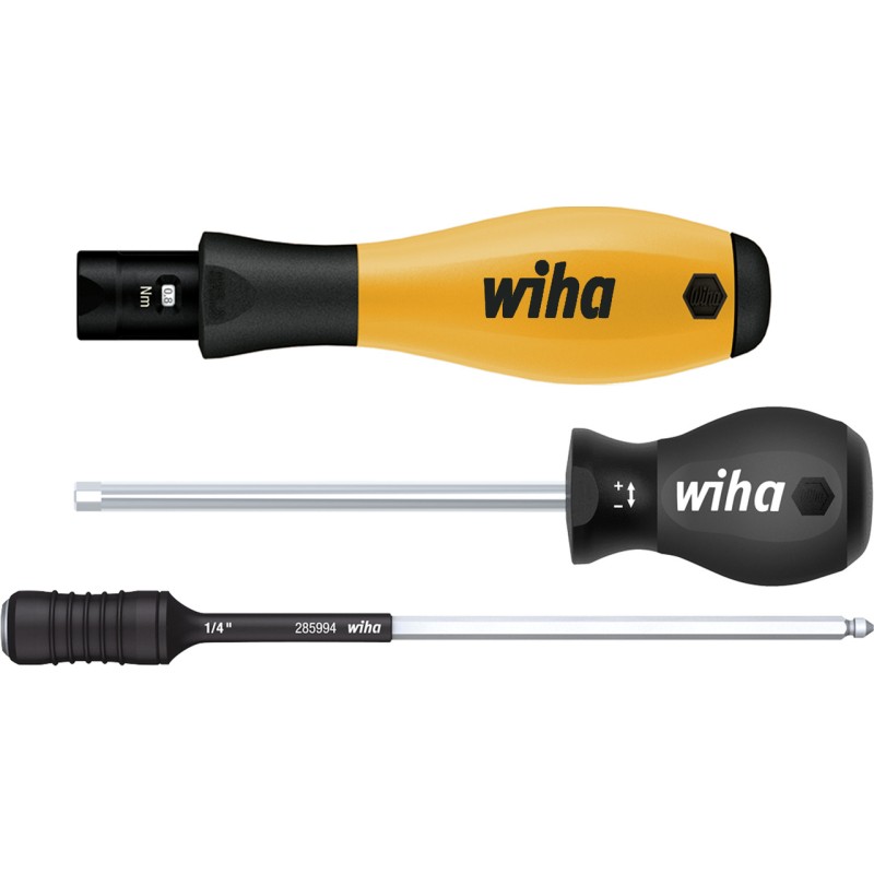 1 pcs - Wiha Adjustable Hex Torque Screwdriver, 0.1 - 0.6Nm, 4 mm Drive