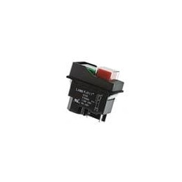 1 pcs : KJD17-22413-112 - Pushbutton Switches Pushbutton, DPST , Off-On, Panel Mount, Snap-In, Red/Green, I/O Vertical, IP54