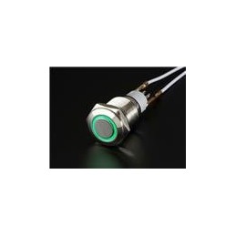 1 pcs : 482 - Adafruit Accessories Metal On/Off Switch w/green LED ring