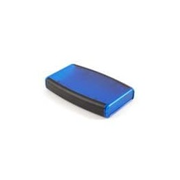 1 pcs : 1553DTBUBKBAT - Enclosures for Single Board Computing Handheld+Battery/ABS 5.8x3.5' Clear Blue