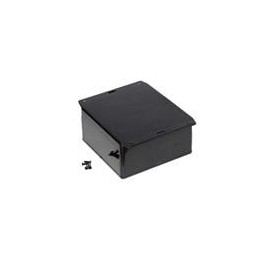 1 pcs : 1591UF2BK - Enclosures, Boxes & Cases ABS w/Bottom Flange 4.7x2.2x4.7' Black