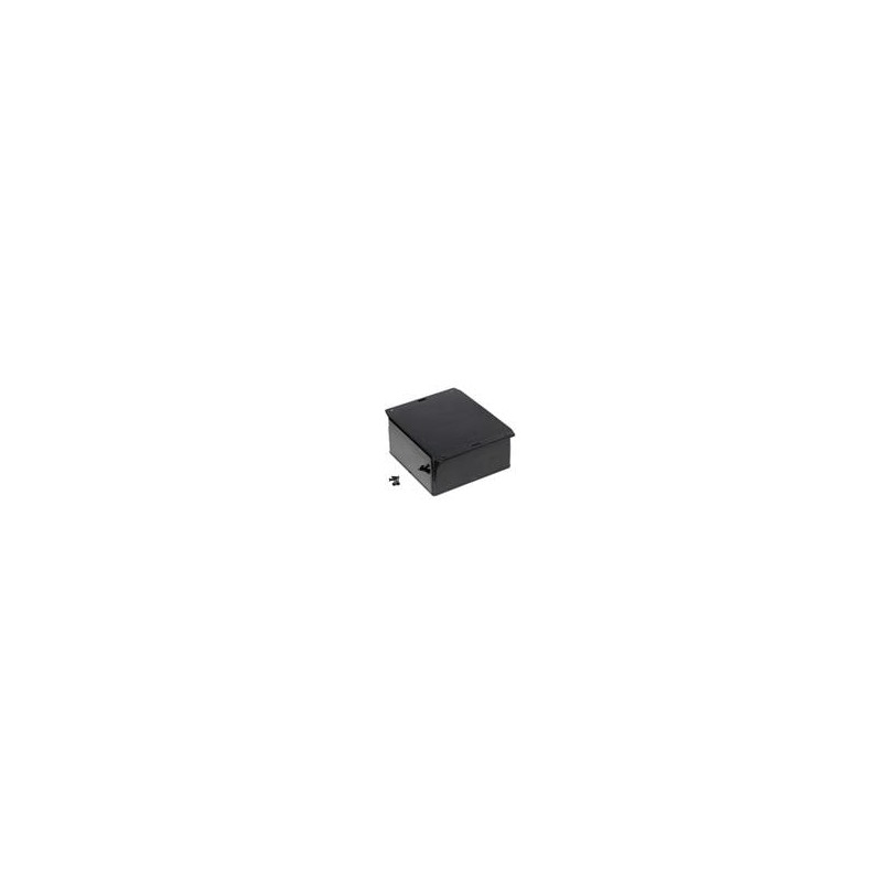 1 pcs : 1591UF2BK - Enclosures, Boxes & Cases ABS w/Bottom Flange 4.7x2.2x4.7' Black