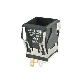 1 pcs : LB16SKG01 - Pushbutton Switches SPDT ON-ON BLACK SQUARE BODY ONLY