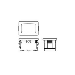1 pcs : RA10001100 - Switch Actuators Black Rocker Actuatr Housing Only UL94 V