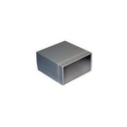 1 pcs : 1598ESGY - Enclosures, Boxes & Cases ABS w/Alum. Ends 6.3x6.3x3.38' Grey