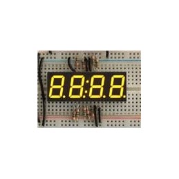 1 pcs : 811 - Adafruit Accessories Yellow 7-segment Clock Display