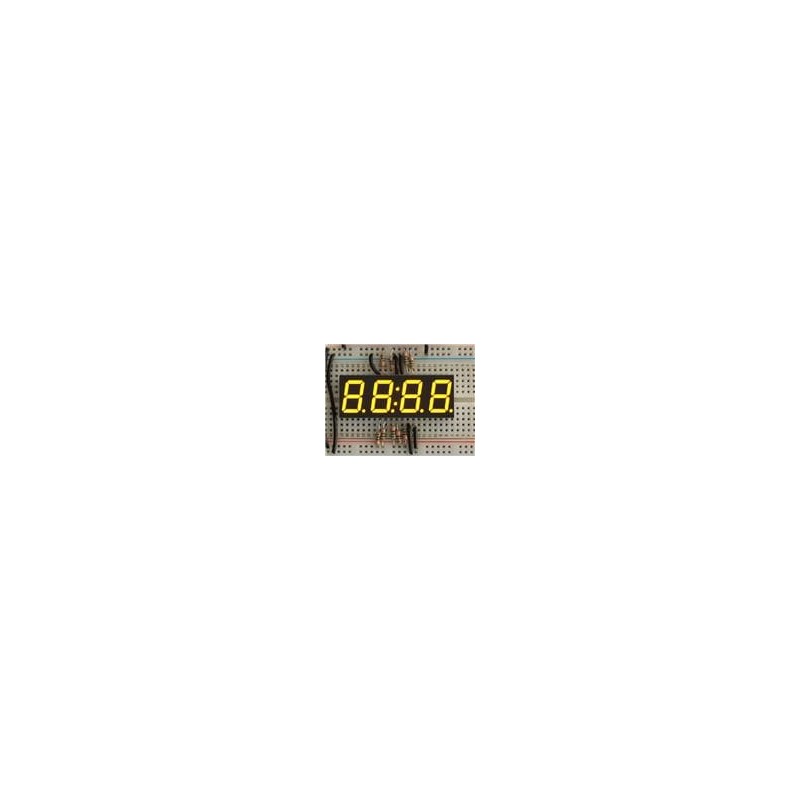 1 pcs : 811 - Adafruit Accessories Yellow 7-segment Clock Display