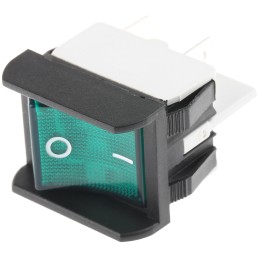 1 pcs - APEM Illuminated DPST, On-None-Off Rocker Switch Panel Mount