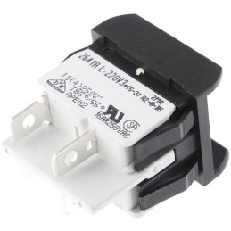 1 pcs - APEM Illuminated DPST, On-None-Off Rocker Switch Panel Mount