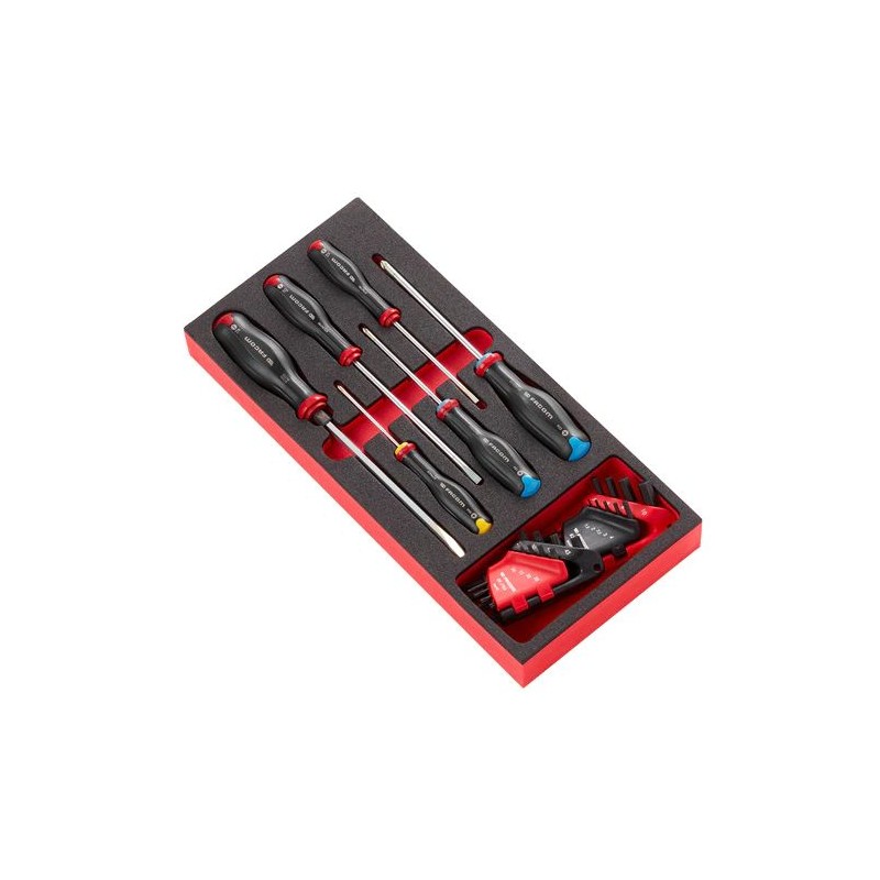 1 pcs - Facom Phillips, Slotted Hex Key & Screwdriver Set, 23-Piece