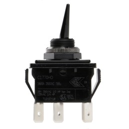 1 pcs - Arcolectric (Bulgin) Ltd Toggle Switch, Panel Mount, On-Off-On, DPDT, Tab Terminal