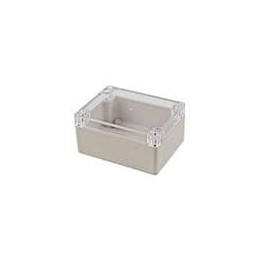 1 pcs : RZ0311C - Enclosures, Boxes & Cases BEIGE ABS W/CLR LID 4.53x 3.54x 2.17 IN