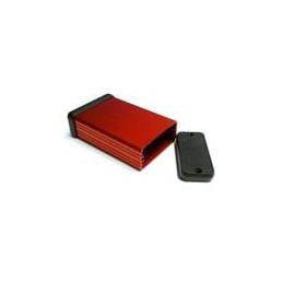1 pcs : 1455C802RD - Enclosures, Boxes & Cases 3.2x2.2x.91'Extruded wPlasticEnds Red