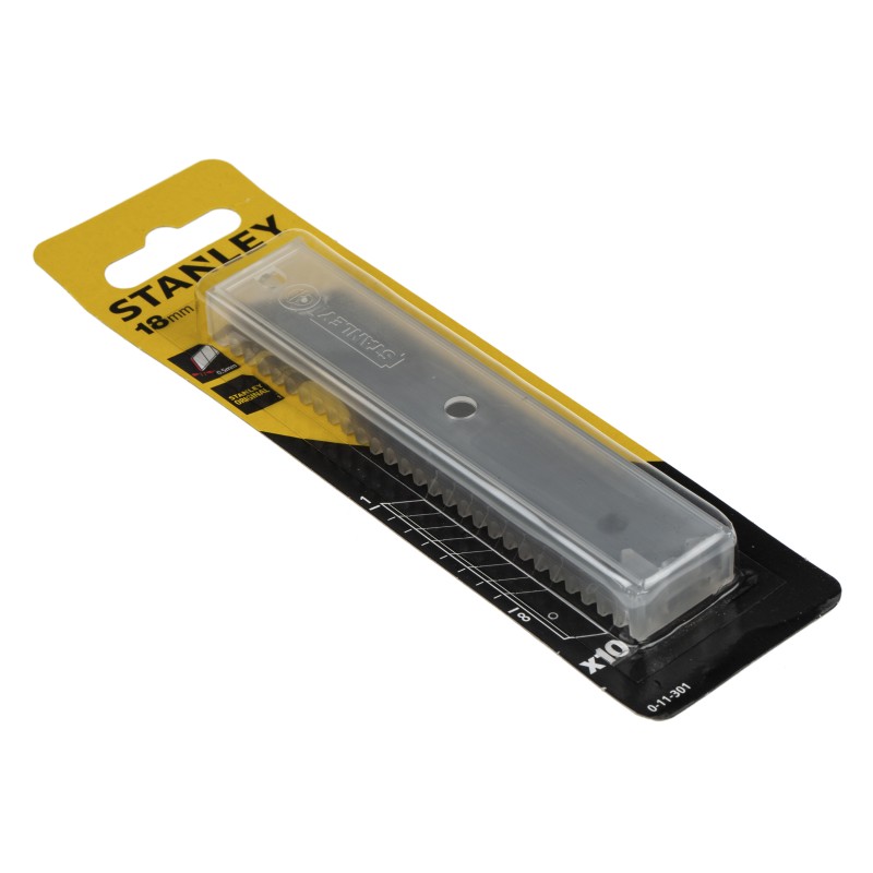 1 Pack of 10 - Stanley Flat Snap-off Blade, 10 per Package