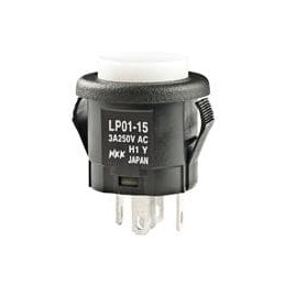 1 pcs : LP0115CMKW015DB - Pushbutton Switches SPDT ON-(ON) 3A AMB ILLUM SNAP-IN MOUNT