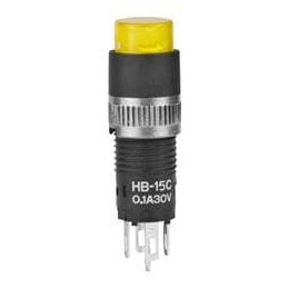 1 pcs : HB15CKW01-5D-DB - Pushbutton Switches SPDT ON-(ON) RND AMB