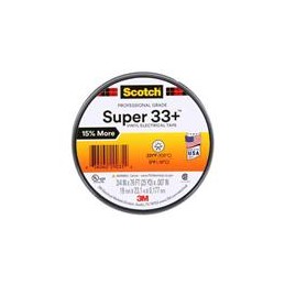 1 pcs : 33 + SUPER (.75'X66') - Adhesive Tapes Super 33+ Vinyl Electrical Tape, 3/4in x 76ft, 1in Core, Black, Sold per Roll