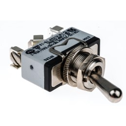 1 pcs - APEM Toggle Switch, Panel Mount, On-On, SPDT, Screw Terminal, 400V ac