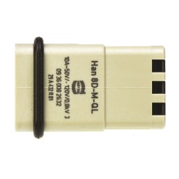 10 pcs - HARTING Heavy Duty Power Connector Insert, 10A, Male, Han D Series, 8 Contacts