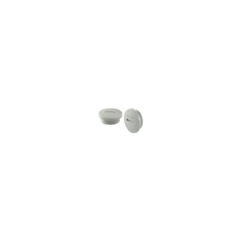 10 pcs : 52010100 - Cable Glands, Strain Reliefs & Cord Grips Pg blind plugs BL, IP 54, polyamide, light grey