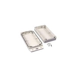 1 pcs : 1555J2F17GY - Enclosures, Boxes & Cases Watertight/Polycarb. 6.3x3.6x1.5' Flange