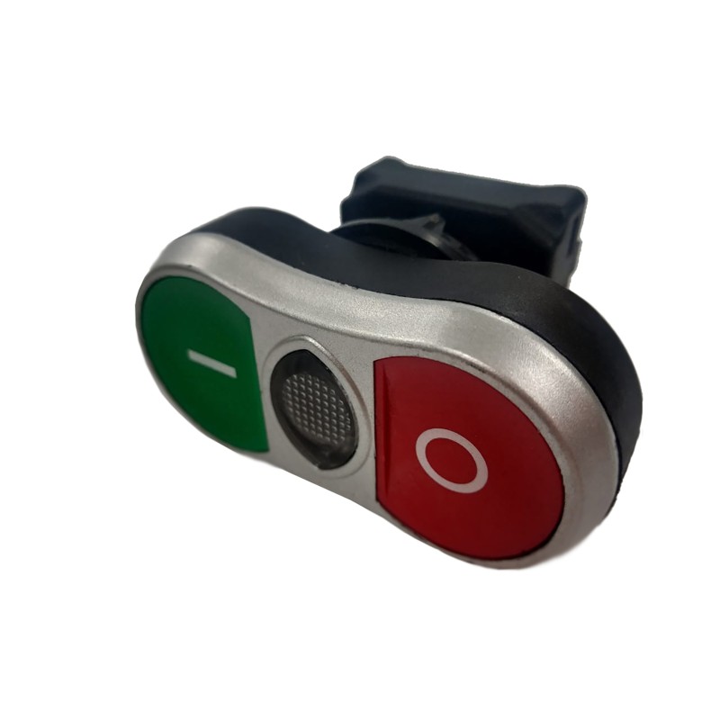 1 pcs - RS PRO Green, Red Spring Return Push Button Head, 22mm Cutout, IP65