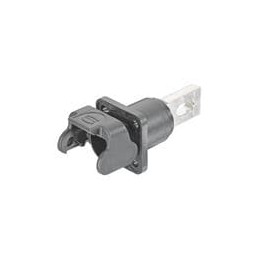 1 pcs : 09930011303 - Heavy Duty Power Connectors Han S 120 Bulkhead Mount Housing black M18 w/ male contact busbar